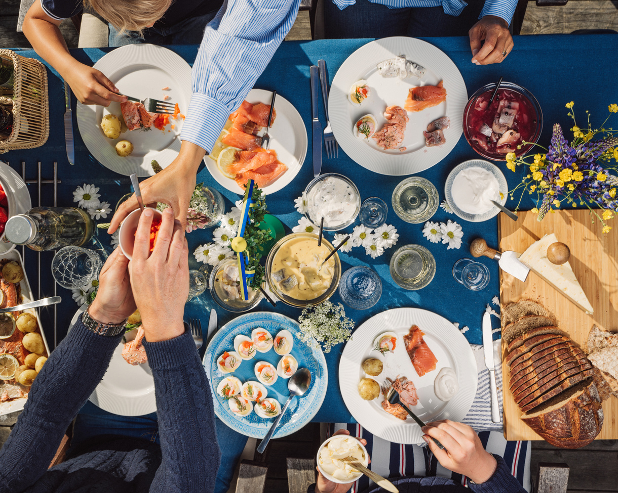 Swedish summer Midsommar Midsummer celebration dinner party